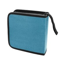 Car CD Case, 40 Capacity DVD Disc Storage Binder Wallet  Portable Hard Blue