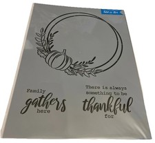 Essential Stencil Autumn Thanksgiving Pumpkin Wreath Reusable Sign Pro Stencil
