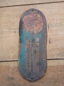 Small Vintage Orange Crush Soda Thermometer Advertising Rusty Barn Fresh 6"x15"