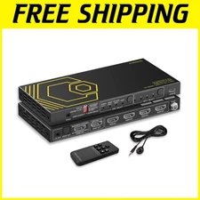 8K HDMI 2.1 Switch 4x1 with Audio Extractor