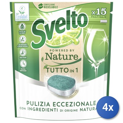 4X Svelto Dishwasher Tabs 15 Pieces Nature Classico Made In Italy