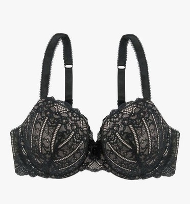 Dorina Women's Lift Bra - Adjustable Straps - Black Size 36 C