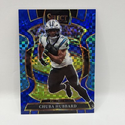 2025 Panini Select #43 Chuba Hubbard Blue Power Prizm #/249 Panthers