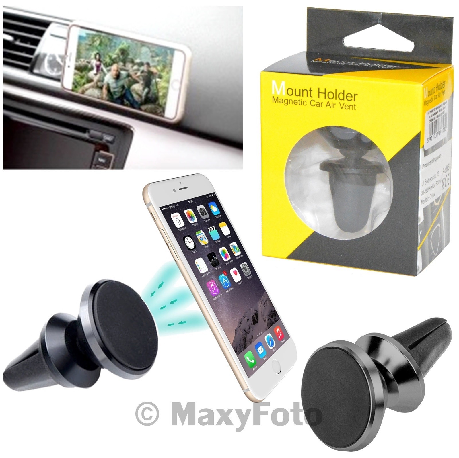 SUPPORTO AUTO MAGNETICO CALAMITA BOCCHETTA PER SMARTPHONE CHFSMTAV NERO 796342A