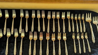Thailand Vintage Brass Flatware Unique 8pc Setting Plus More