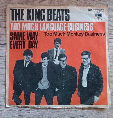 THE KING BEACH:Too Much Language-Business 7'' Vinyl Single 1961 Sammler Lesen ***
