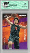 Cameron Boozer 2025 Leaf HYPE! #182 Purple Blank Back 1/1 Rookie Card PGI 10. rookie card picture