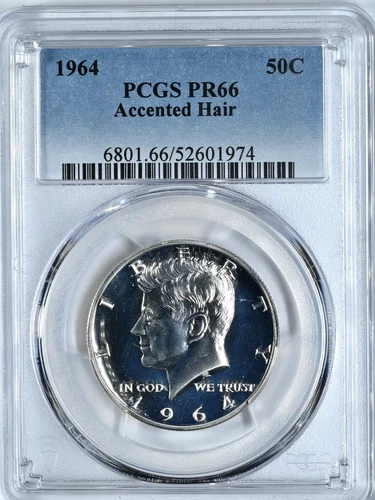 1964 Kennedy Half Dollar PCGS Graded PR66 Accented Hair Coin 6801