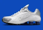 Nike Shox R4 White Metallic Silver Deep Royal Blue Nby HQ1988-102 Men's