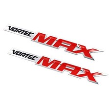 2pcs Vortec Max Door Emblem Nameplates 3d Logo For Ss 6.0 Truck 6.0 Black-red