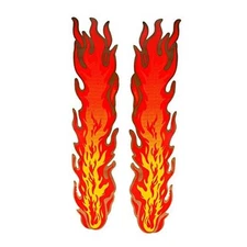 Flames Decal Reflective Sticker for Motorcycle Cars Trucks Laptops Etc Size 