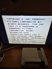 Gioco Vintage Originale Nintendo NES Top Gun Autentico - Testato e Funzionante