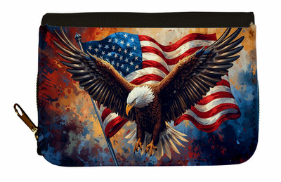 U24  Geldbörse Adler mit USA Flagge Motiv Nr. 2 Portmonnaie Brieftasche