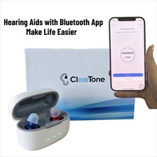 Bluetooth APP Control Hearing Aids Rechargeable For Seniors With Noise Reduction