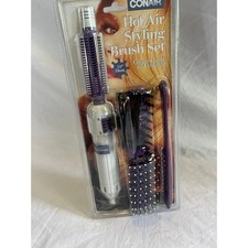 Vintage Conair Hot Air Styling Brush Set 3/4" Wand Brush Comb