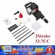 32.6cc 2 Stroke Gas Powered Demolition Jack Hammer Concrete Breaker Punch Drill