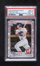 2020 Bowman Draft Chrome Sparkle Refractor Owen Miller #BD-159 PSA 10 GEM MT n0c