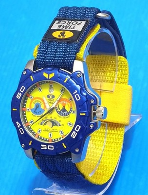 time force watch time date Gezeiten-/Gezeitennavigator, gelb und blau