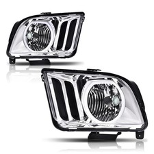 LED DRL Headlights Assembly Fit Ford Mustang 2005-2009