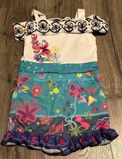 4/5 Girls Encanto Mirabel Dress Up Romper Disney Costume Halloween