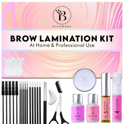 BLOOMORA Augenbrauen Lifting Set, Brow Lifting Set 6-8 Wochen, 15 Anwendungen, Brow