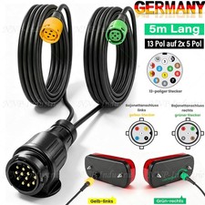 5m Kabelsatz Stecker 13-polig Anh&auml;ngerkabel Anh&auml;nger Kabelbaum f&uuml;r R&uuml;ckleuchten~