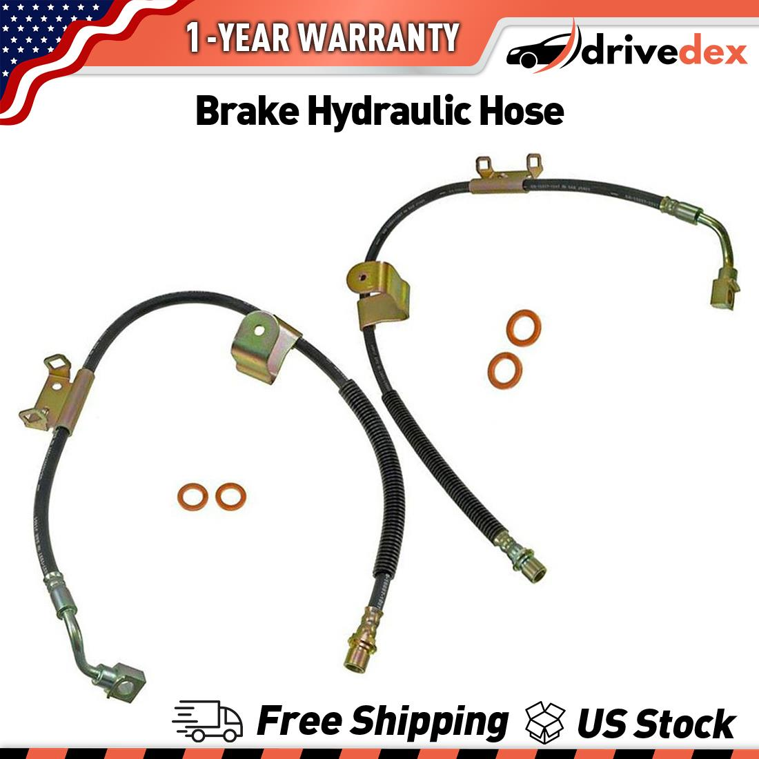 Fits Hummer H2 2003-2007 2X Dorman Front Left+Right Brake Hydraulic Hose