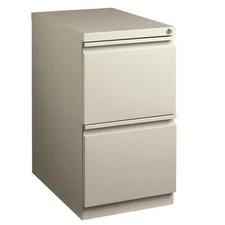 Hirsh 23-in Deep Mobile Pedestal File 2-Drawer File/File. Full Width Pull. Gray