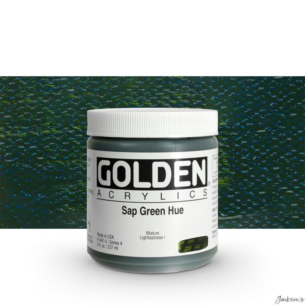 Golden Heavy Body Acrylic Paint 237ml Sap Green Hue For Artists Painting