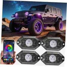 RGB LED Rock Lights, 4 Pods Underglow Multicolor Neon Light Pod 4-Pods
