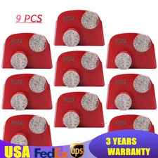 9 Pack Diamond Grinding Segments Medium Bond 20/25 Grit Durable for Concrete