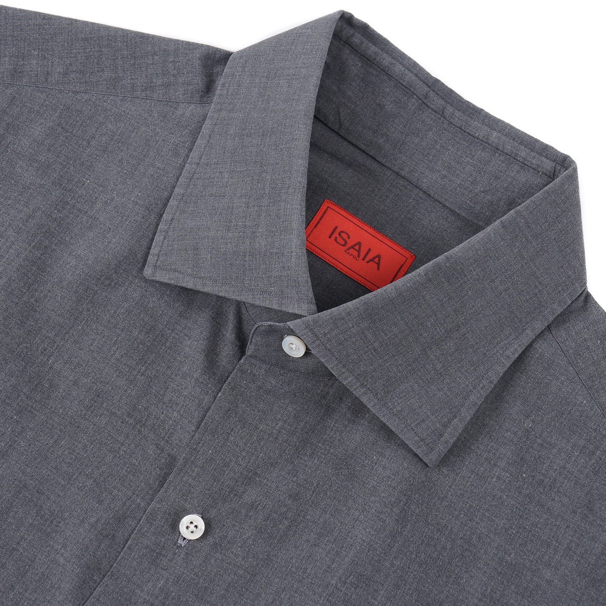 Isaia Napoli Regular-Fit Solid Gray Lightweight C… - image 3