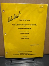 Batman TV Show Script 1965 Joker Goes to School - signed by Adam West