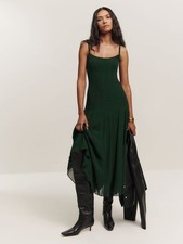 Reformation Katalina Dress - Forest ( Size US 8 / US 10 / Origin $298 )