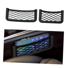 Car Pocket Phone Nets, Purse Phone Holder Mesh Storage Bag with Double 2 PCS