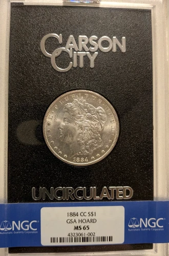 1884-CC $1 Morgan Dollar GSA Hoard  MS-65 NGC
