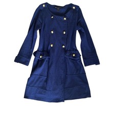 Marc by Marc Jacobs Women's Blue Knit Long Sleeve Sweater Dress Button XS/S