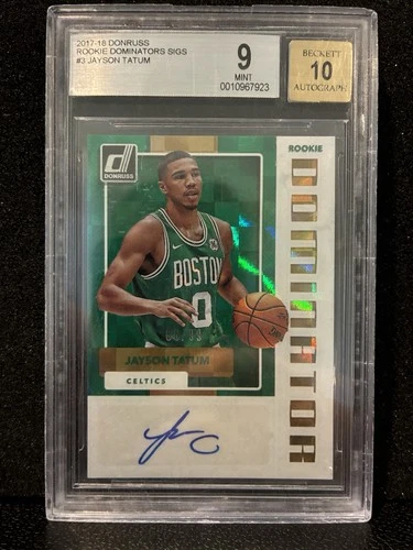 Jayson Tatum 2017 Donruss #RD-JYT Rookie Dominators Signatures /99 Auto BGS 9/10