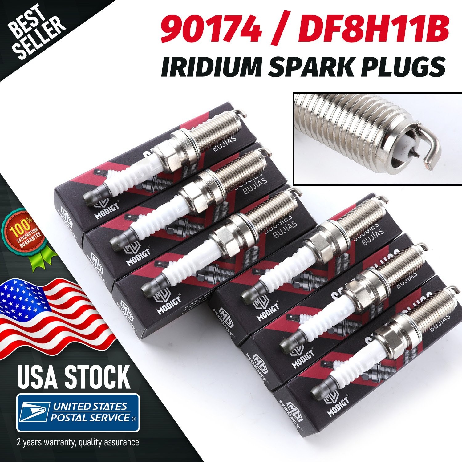 6x Genuine Fit NGK 90174 DF8H11B Spark Plug Double Iridium for Nissan Infiniti