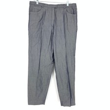 Escada Women's Approx. Sz 34" Waist Trouser 100 Silk Relaxed Fit Pleated Front