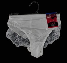 Maidenform Women's Lace Back Tanga Underwear CN6 White Extra Large NWT