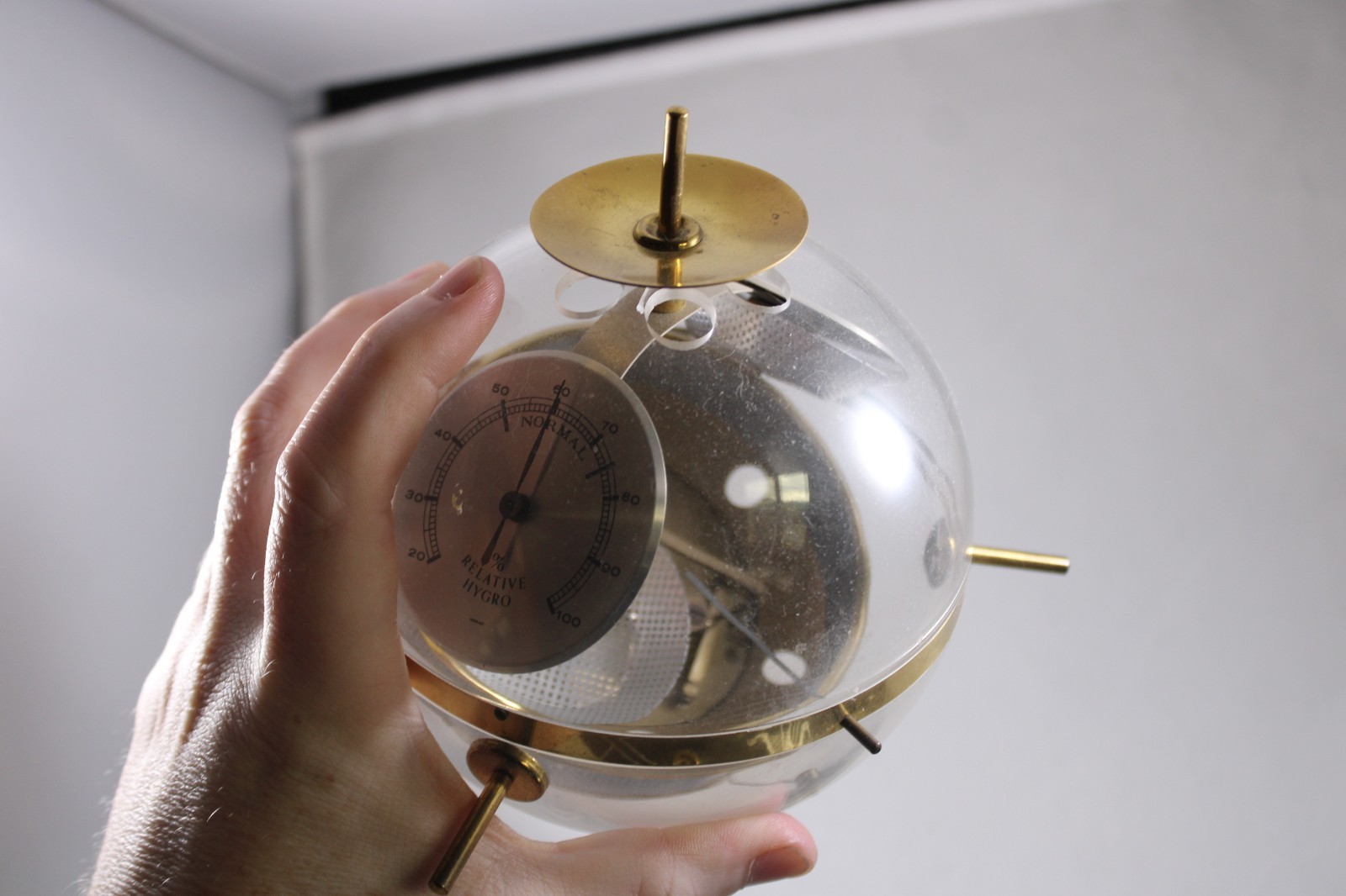 Vintage Sputnik Germany Weather Instrument Barometer Hydrometer Thermometer Rare