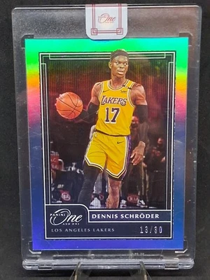 2020-21 Panini One and One Dennis Schröder Blue Prizm Numbered /30 - Bild 1 von 4