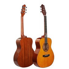 Guitare acoustique synthétique 36 pouces en épicéa massif avec touche incrustation