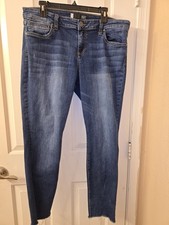 KUT from the Kloth Women's Skinny Blue Denim Jeans Stretch 5-Pocket Size 16 A3