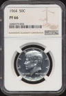 1964 Kennedy Half Dollar NGC PF 66