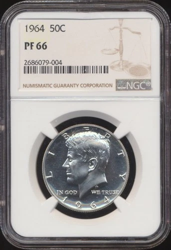 1964 Kennedy Half Dollar NGC PF 66
