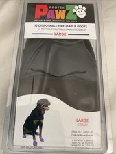 Protex PawZ Dog Boots Black 10 Remain In Pack Large Water Proof Reusable