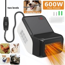 Thermostatic Outdoor Dog Cat House Heater 600W Pet House Wall Mount Warmer 6.6Ft