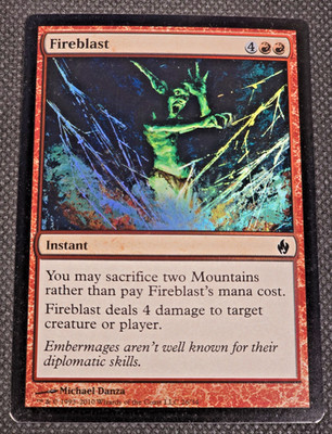 MTG Magic the Gathering 1x FOIL SP Fireblast - Fire and Lightning x1 LP -- L37